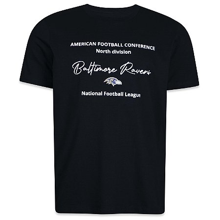 Camiseta New Era Baltimore Ravens NFL Minimal Mescla Negro
