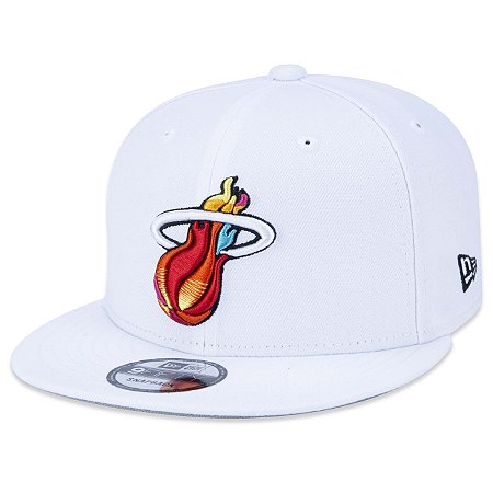 Boné New Era 950 Miami Heat NBA Aba Reta City Edition Branco