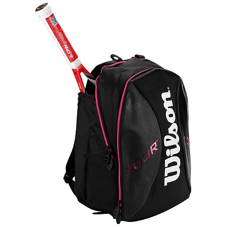 Mochila Esportiva Tour Wilson Preto / Rosa