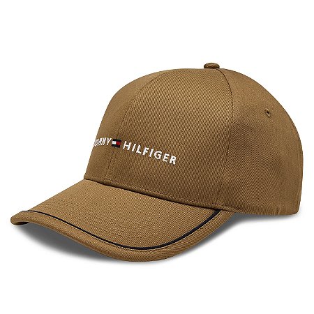 Boné Tommy Hilfiger Skyline Aba Curva Caqui