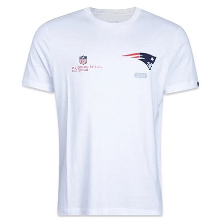 Camiseta New Era New England Patriots Club House Branco