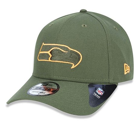 Boné Seattle Seahawks 940 Military Orange Logo - New Era