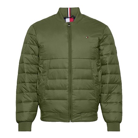 Jaqueta Bomber Tommy Hilfiger Packable Recycled Quilt Verde