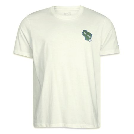 Camiseta New Era Milwaukee Bucks Core Off White