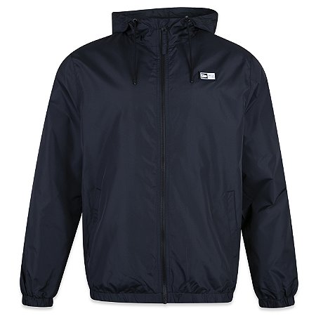 Jaqueta Corta Vento Windbreaker New Era Logo Box Preto