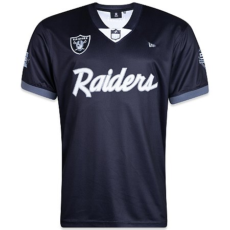 Camiseta Jersey New Era Las Vegas Raiders Core NFL 100 Preto