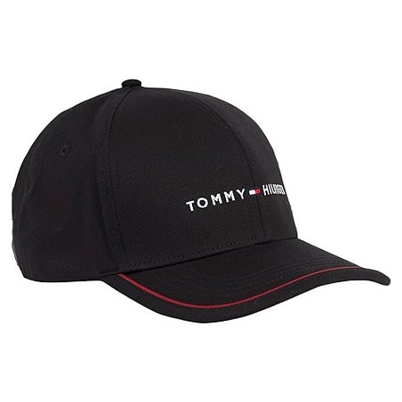 Boné Tommy Hilfiger Th Skyline Aba Curva Preto