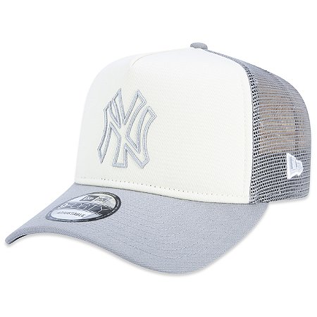 Boné New Era 940 A-Frame Trucker New York Yankees MLB Branco
