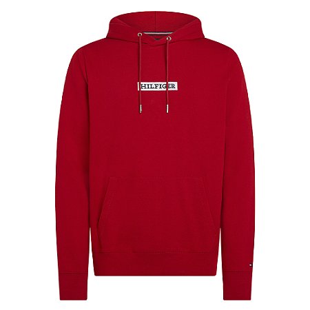Moletom Canguru Tommy Hilfiger Monotype Box Hoody Vermelho