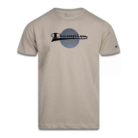 Camiseta Manga Curta Champion Mc Script Ny Caqui