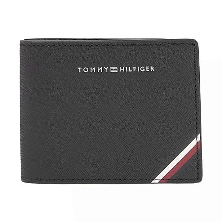Carteira Tommy Hilfiger TH Central Mini Cc Preto