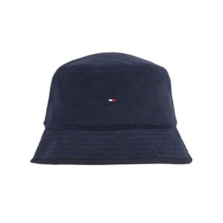 Chapeu Bucket Tommy Hilfiger TH Flag Fabric Azul Marinho