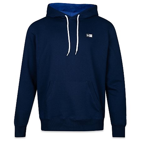Moletom Canguru New Era Logo Box Azul Marinho