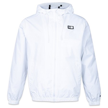 Jaqueta Corta Vento Windbreaker New Era Logo Box Branco