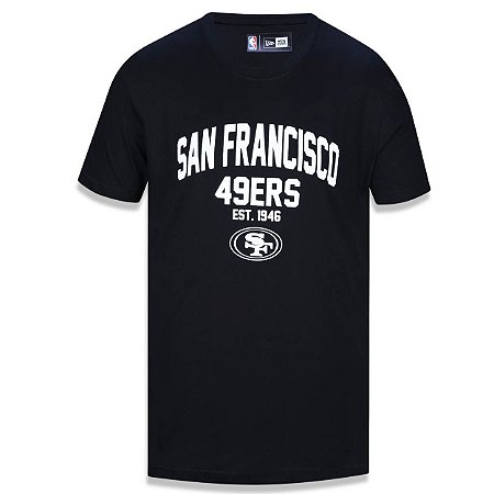 Camiseta San Francisco 49ers Black White Core - New Era