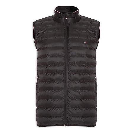 Colete Puffer Tommy Hilfiger Packable Circular Vest Preto