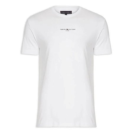 Camiseta Tommy Hilfiger Logo Tipped Tee Branco