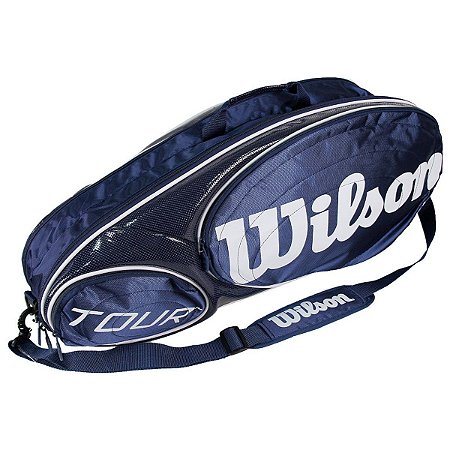 Raqueteira Wilson Tour X6 Azul Marinho/Branco