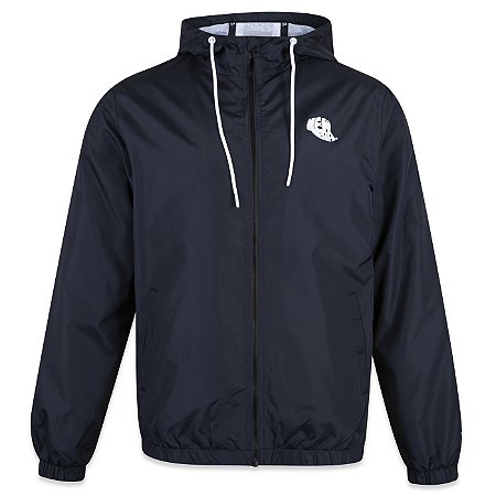 Jaqueta New Era Windbreaker Cap frontal Preto