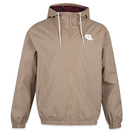 Jaqueta New Era Windbreaker Cap Frontal Caqui