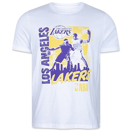 Camiseta New Era Los Angeles Lakers NBA Core Branco