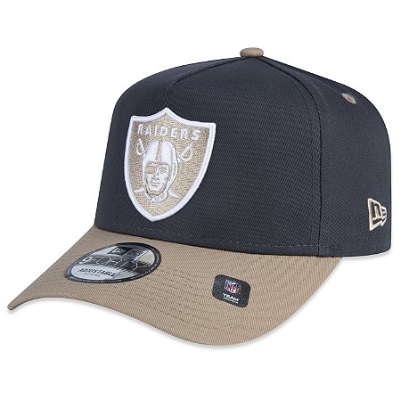 Boné New Era 940 A-Frame Las Vegas Raiders Dual Cinza Escuro