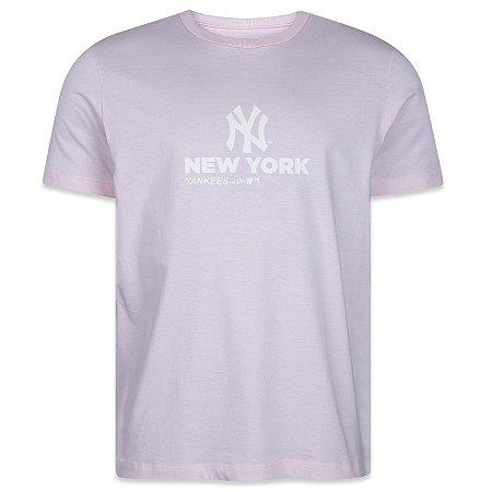 Camiseta New Era New York Yankees Core Essentials Style Rosa