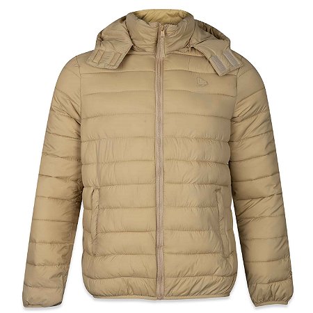 Jaqueta Puffer New Era Leve Flag Kaki