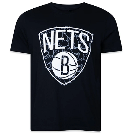 Camiseta New Era Brooklyn Nets World Of Logos Preto
