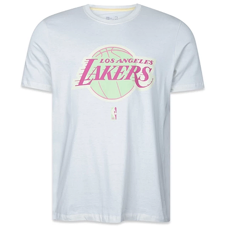 Camiseta New Era Los Angeles Lakers Core Off White