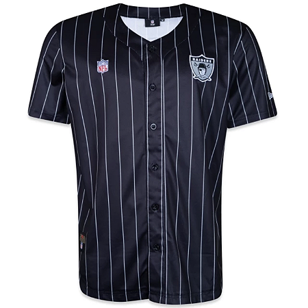 Camisa Jersey New Era Las Vegas Raiders Stripes Preto