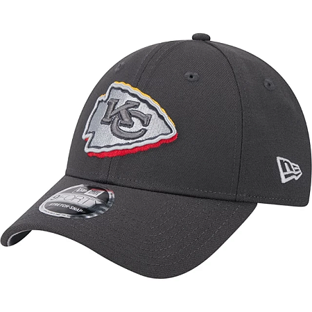 Boné New Era 940 Kansas City Chiefs Draft Cinza Escuro