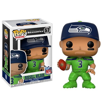 Funko Pop Russell Wilson 3 Verde Seattle Seahawks