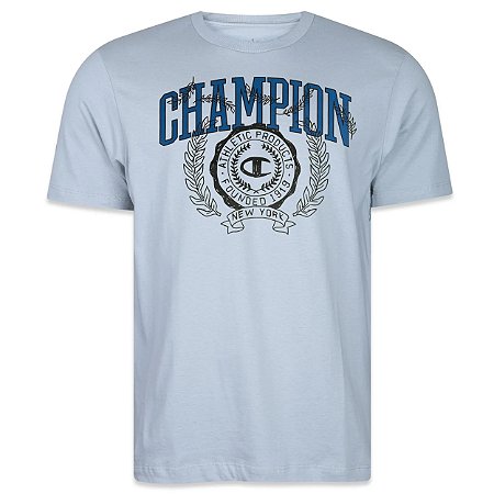 Camiseta Manga Curta Champion College Stamp Silk Cinza
