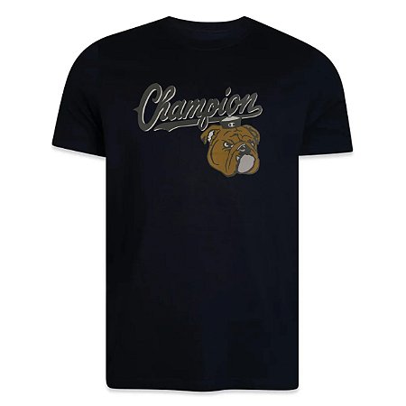 Camiseta Champion Manga Curta Bulldog Silk Preto