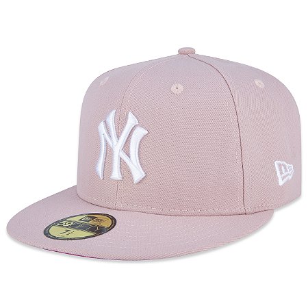 Boné New Era 5950 New York Yankees MLB Core Rosa Claro