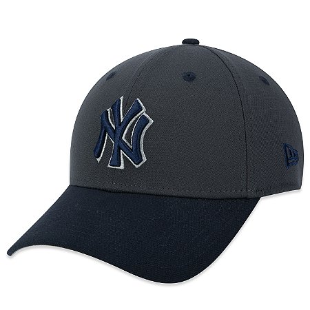 Boné New Era 3930 New York Yankees MLB Navy Steel Aba Curva