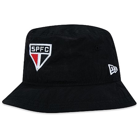 Chapéu Bucket New Era São Paulo Futebol Clube Preto Preto