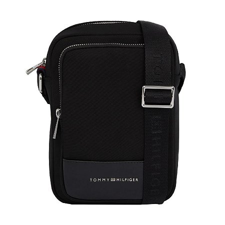 Bolsa Tranversal Tommy Hilfiger Mini Reporter Business Preto