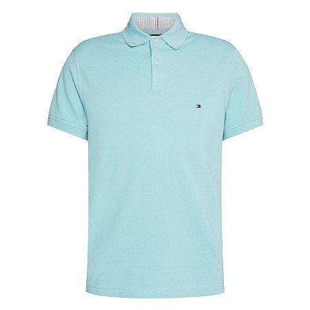 Camiseta Gola Polo Tommy Hilfiger 1985 Azul Claro Regular