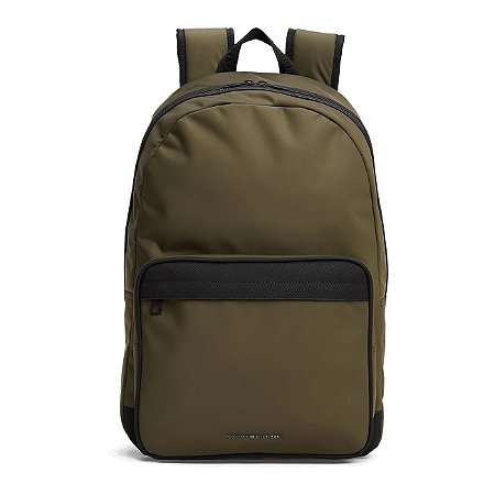 Mochila Tommy Hilfiger Metal Double Zip 14 Litros Verde