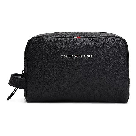 Washbag Necessaire Tommy Hilfiger Essential Preto