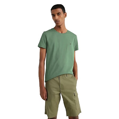 Camiseta Tommy Hilfiger Wcc Essential Cotton Tee Verde