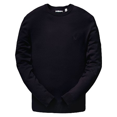 Suéter Tricot Reserva Gola Careca Masculino Preto