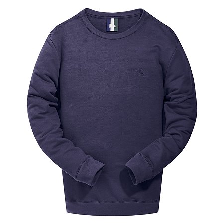 Moletom Suéter Reserva Basico New Masculino Azul Marinho