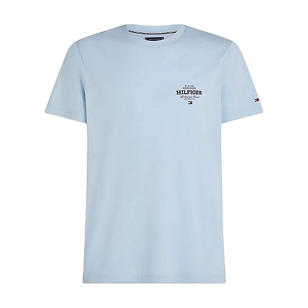 Camiseta Tommy Hilfiger Monotype All American Tee Azul Claro