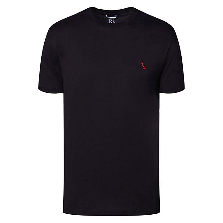 Camiseta Reserva Regular Algodão PIMA Red Bird Preto