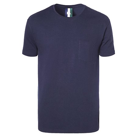Camiseta Reserva Regular Soho com Bolso Azul Marinho