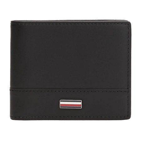 Carteira Tommy Hilfiger Corporate Leather Mini Preta