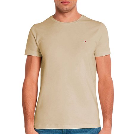 Camiseta Tommy Hilfiger Wcc Essential Cotton Tee Caqui